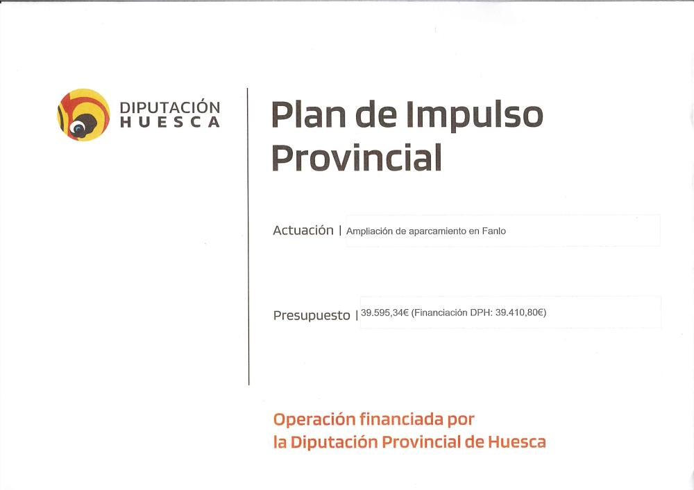 Imagen Subvención Plan Impulso Provincial de Diputación Provincial de Huesca