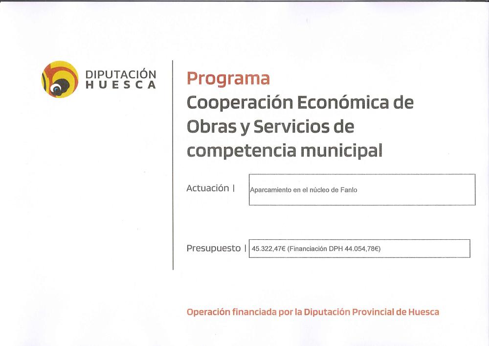 Imagen Subvención POS 2025 de obras y servicios de Diputación Provincial de Huesca