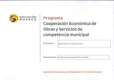 Imagen Subvención de Diputación Provincial de Huesca Plan de Obras y Servicios...